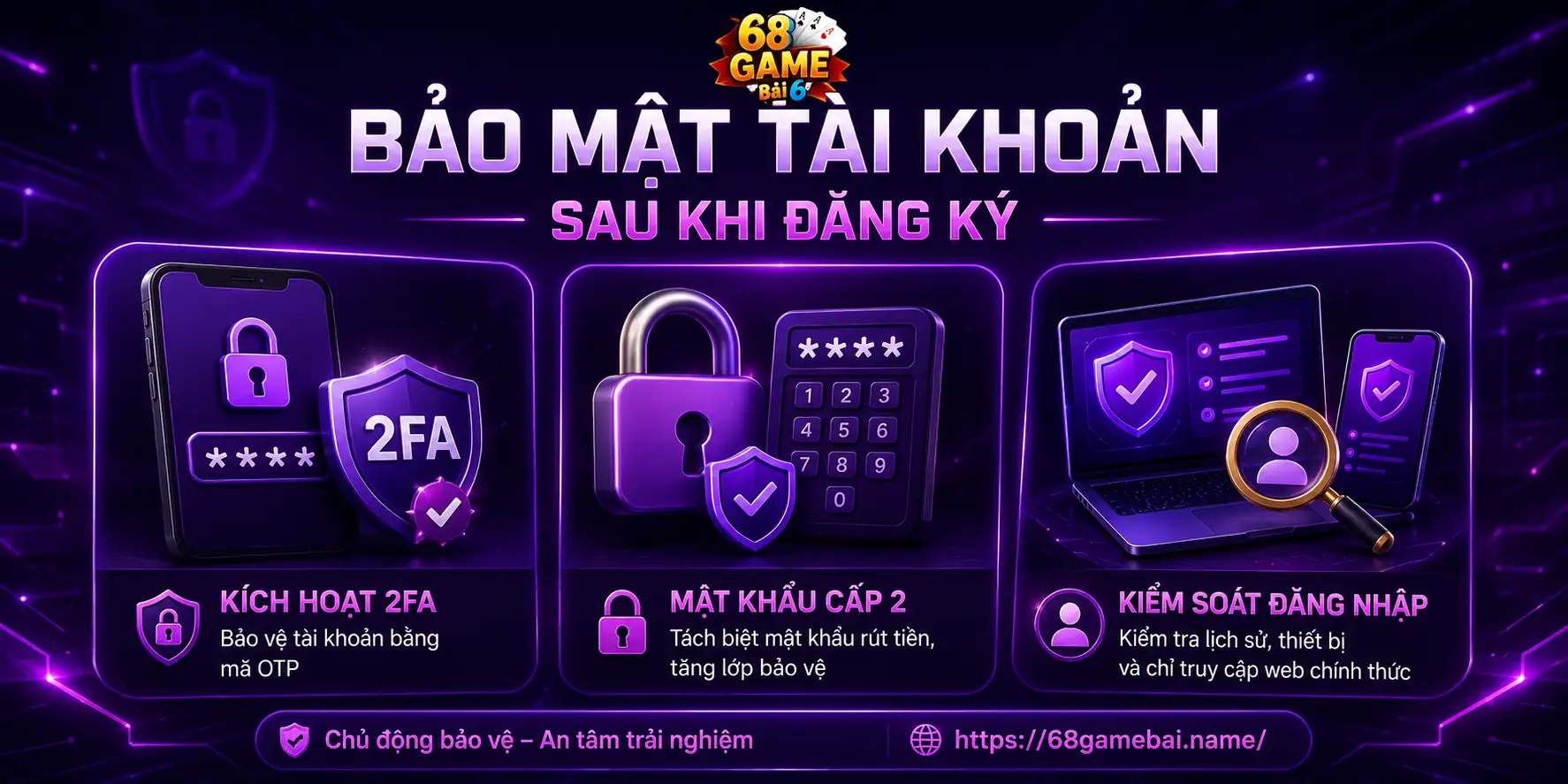 Đăng Ký 68gamebai - Hướng Dẫn Nhanh Gọn Cho Người Mới Hướng dẫn bảo mật tài khoản sau đăng ký 68gamebai