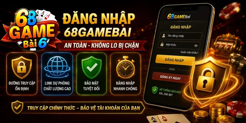 Đăng nhập 68GameBai an toàn không lo bị chặn